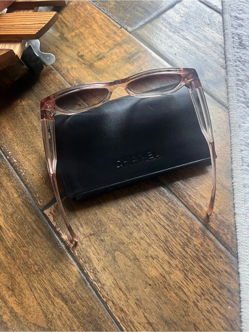 CHANEL 5429 Sunglasses pink transparent Gray Gradient Lenses 1689/S6 55 17 140